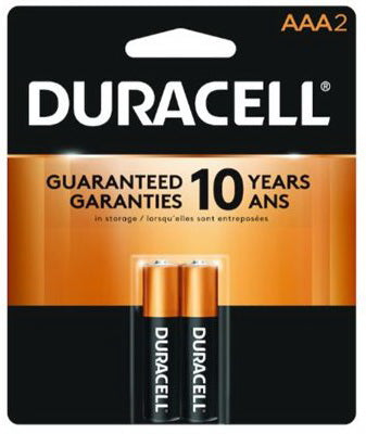 BAT-19: DURACELL BATTERIES AAA2  (Made in Canada) / PILES DURACELL AAA2 (FABRIQUÉ AU CANADA)