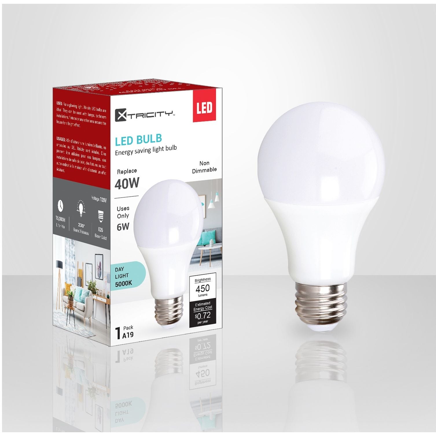 LIT-19: LED LIGHT BULB / AMPOULE LED (40W)