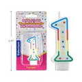 PAR-05: BIRTHDAY CANDLE NUMBER / BOUGIE D’ANNIVERSAIRE CHIFFRE -1