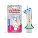 PAR-05: BIRTHDAY CANDLE NUMBER / BOUGIE D’ANNIVERSAIRE CHIFFRE -1