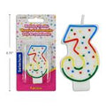 PAR-07: BIRTHDAY CANDLE NUMBER / BOUGIE D’ANNIVERSAIRE CHIFFRE -3