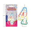 PAR-08: BIRTHDAY CANDLE NUMBER / BOUGIE D’ANNIVERSAIRE CHIFFRE -4