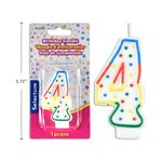 PAR-08: BIRTHDAY CANDLE NUMBER / BOUGIE D’ANNIVERSAIRE CHIFFRE -4