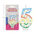 PAR-09: BIRTHDAY CANDLE NUMBER / BOUGIE D’ANNIVERSAIRE CHIFFRE -5