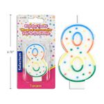 PAR-12: BIRTHDAY CANDLE NUMBER / BOUGIE D’ANNIVERSAIRE CHIFFRE -8