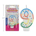 PAR-13: BIRTHDAY CANDLE NUMBER / BOUGIE D’ANNIVERSAIRE CHIFFRE -9