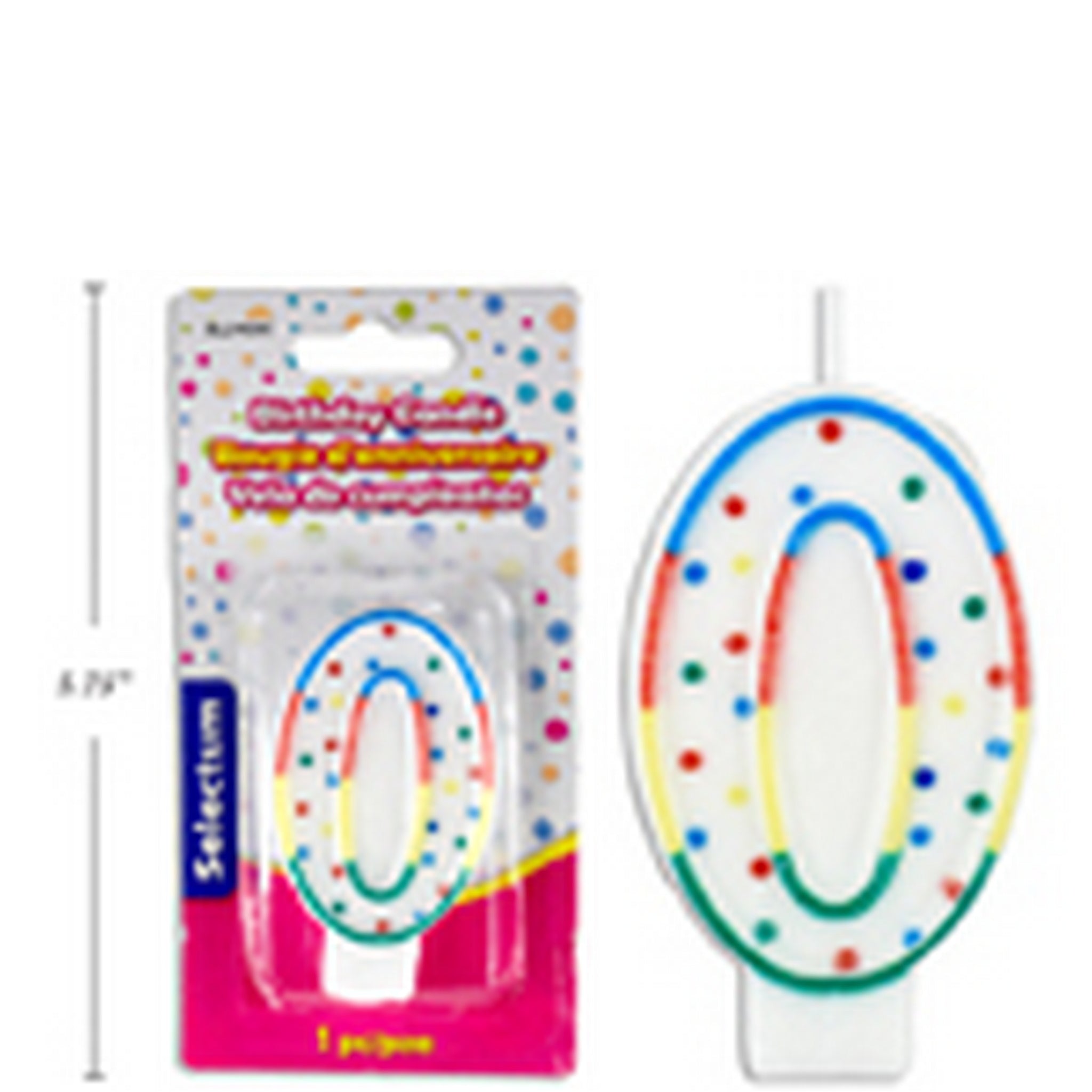Bougie d’Anniversaire Chiffre 0 (SKU : PAR-04)
