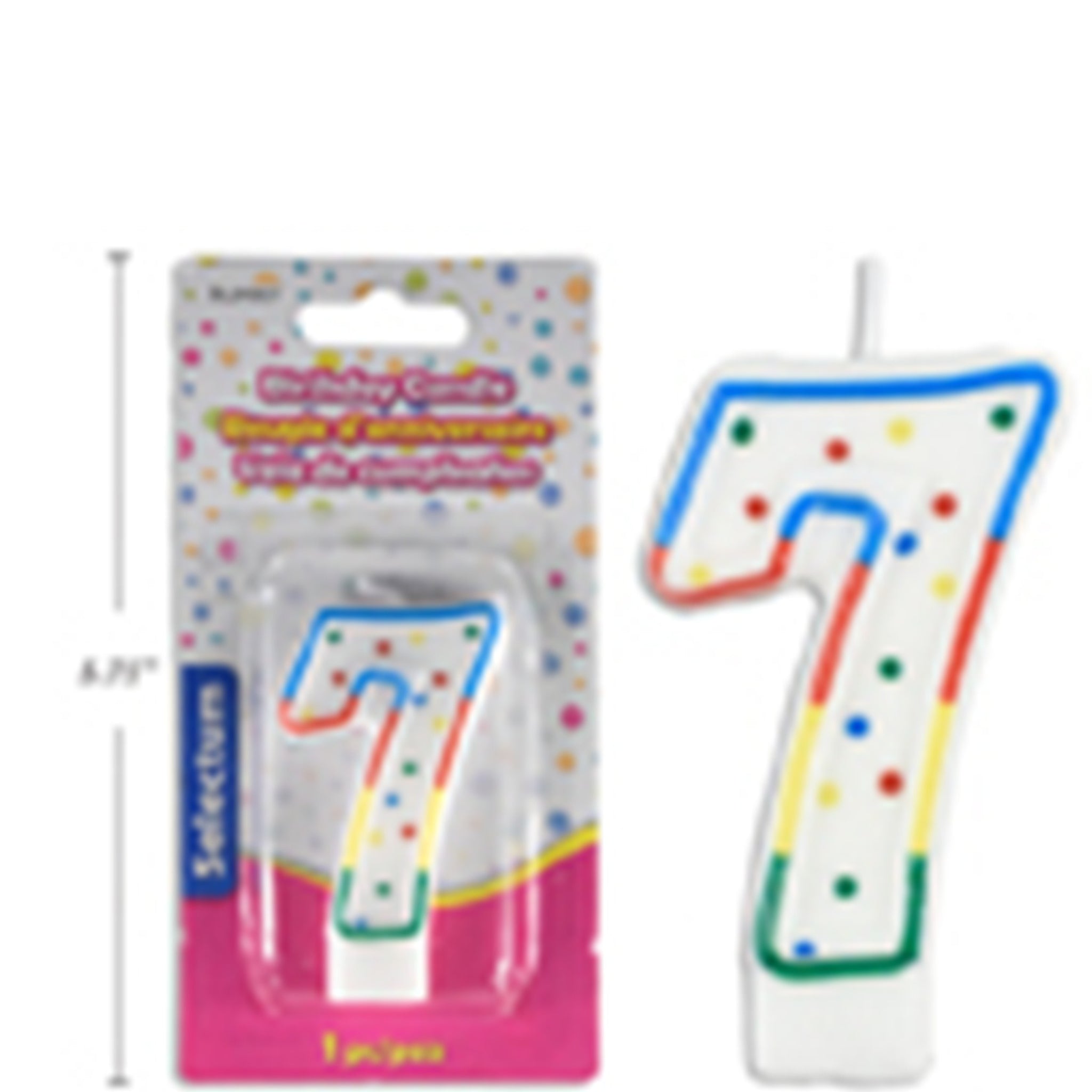 Bougie d’Anniversaire Chiffre 7 (SKU : PAR-11)