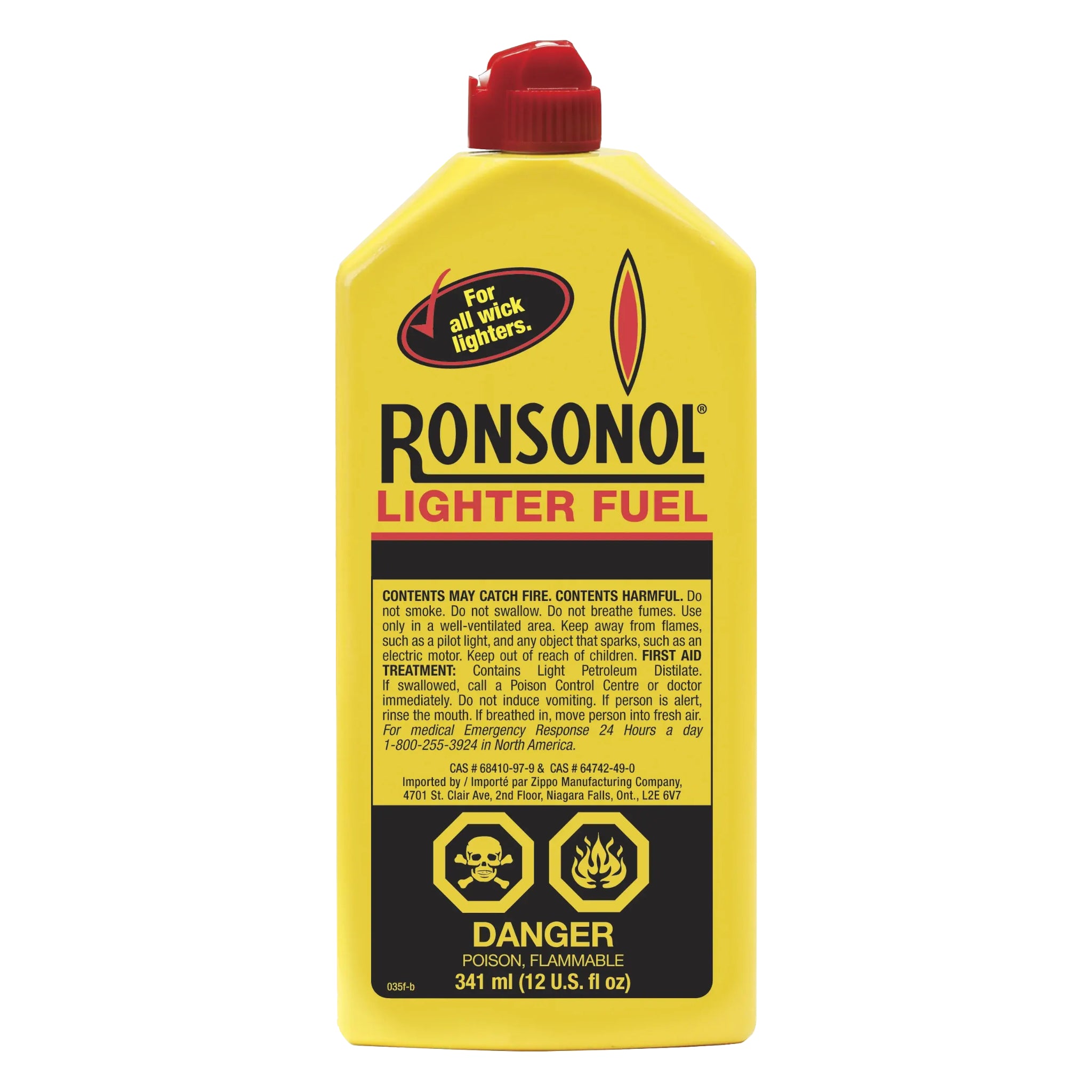 Combustible pour Briquet Ronsonol 341 ml - 12/Caisse (SKU : CIG-12)