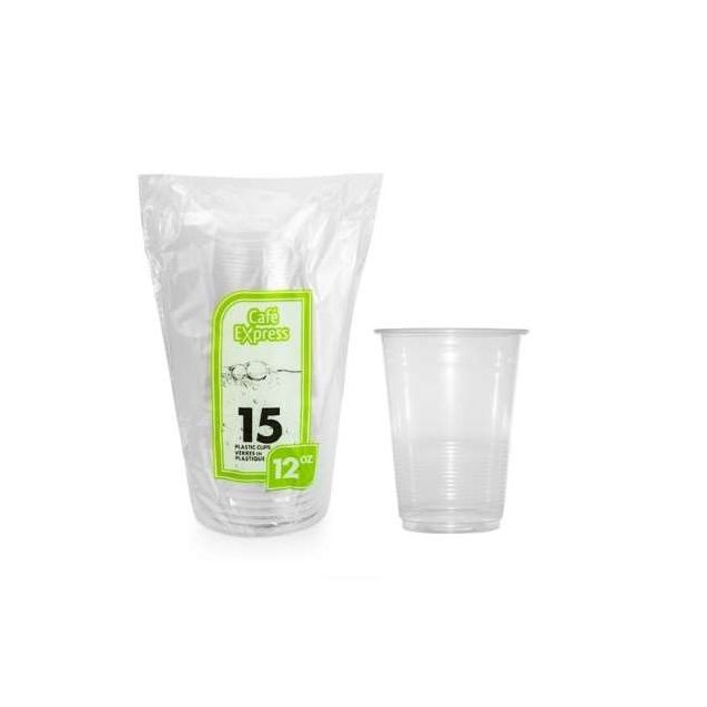 KIT-17: PLASTI C  CUPS / GOBELETS EN PLASTIQUE 12-OZ (1X15)