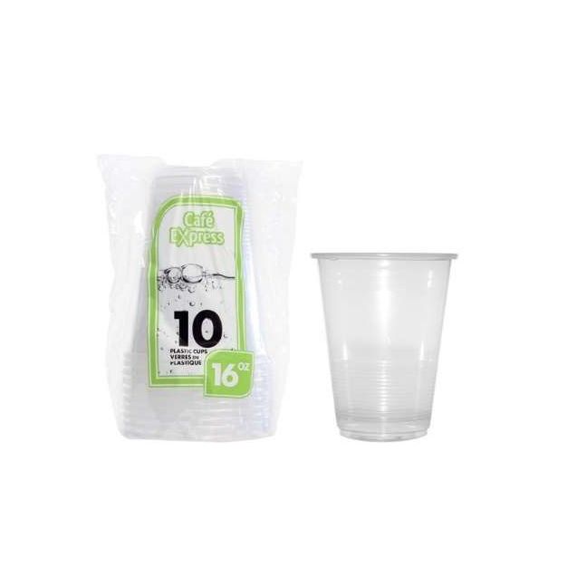 KIT-18: PLASTI C CUPS / GOBELETS EN PLASTIQUE 16-OZ (1X10)