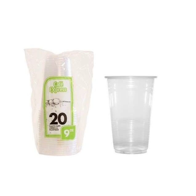 KIT-16: PLASTIC CUPS / GOBELETS EN PLASTIQUE 9-OZ (1X20)