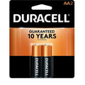 BAT-17: DURACELL BATTERIES AA2 (FABRIQUÉ AU CANADA)