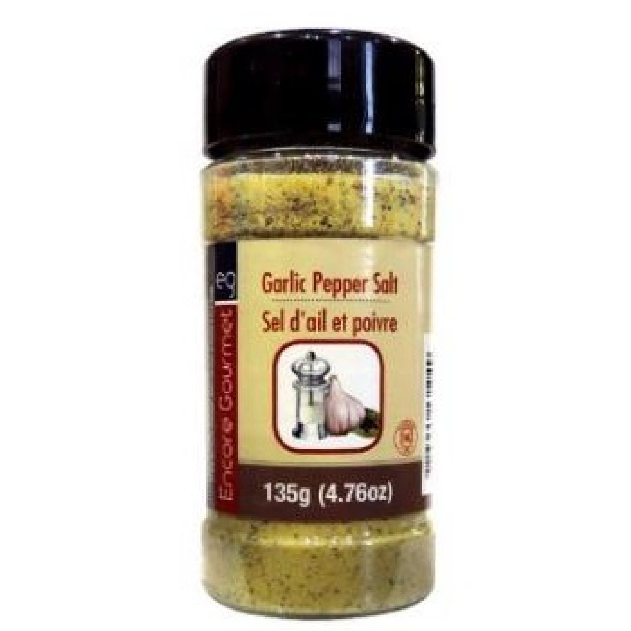 FOD-E101: GARLIC PEPPER SALT / SEL AIL ET POIVRE (130G)