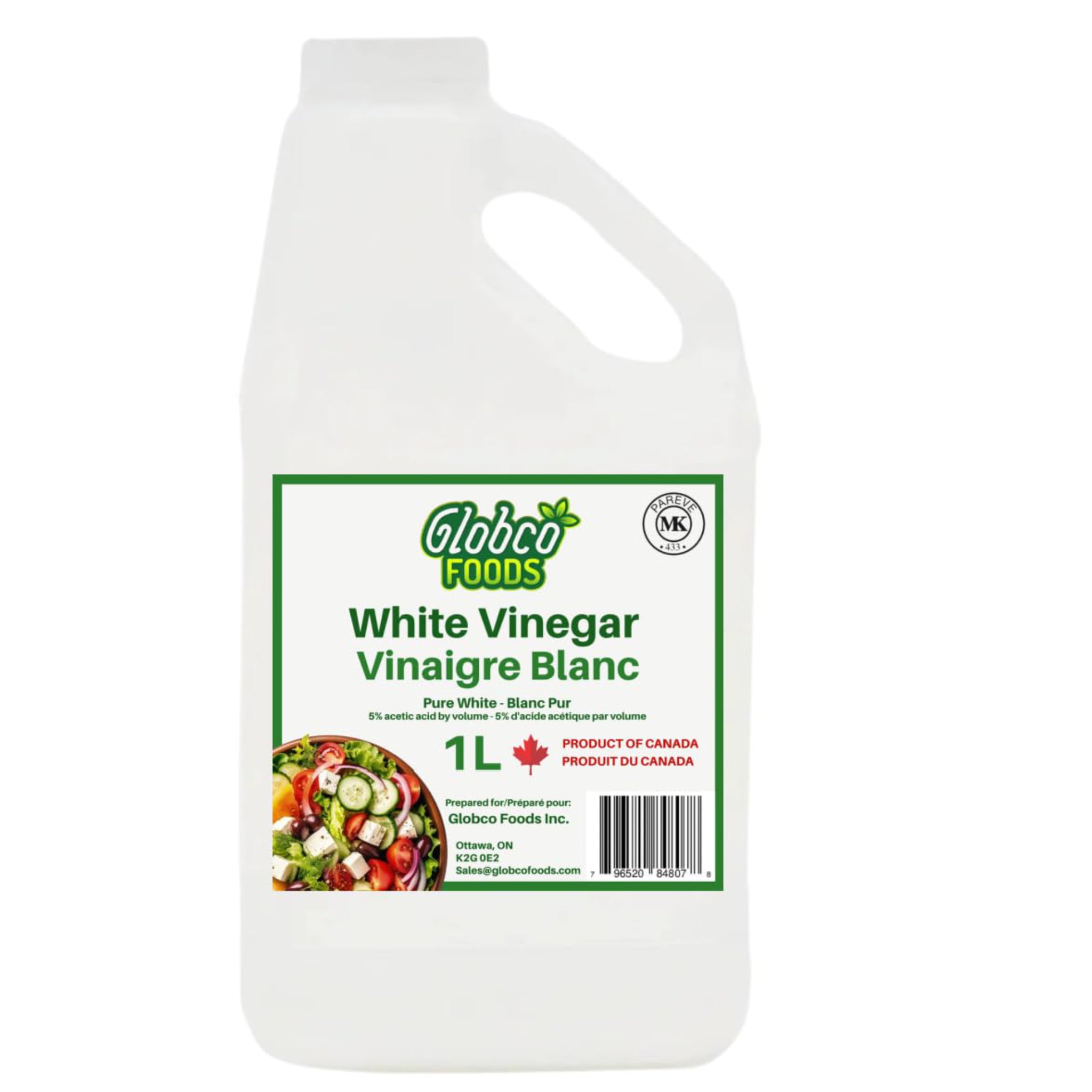 Vinaigre Blanc 1L - 12/Caisse (SKU : FOD-92)