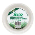 Assiettes en bagasse 7po - 15/paquet - 24/caisse (SKU : KIT-45-1)