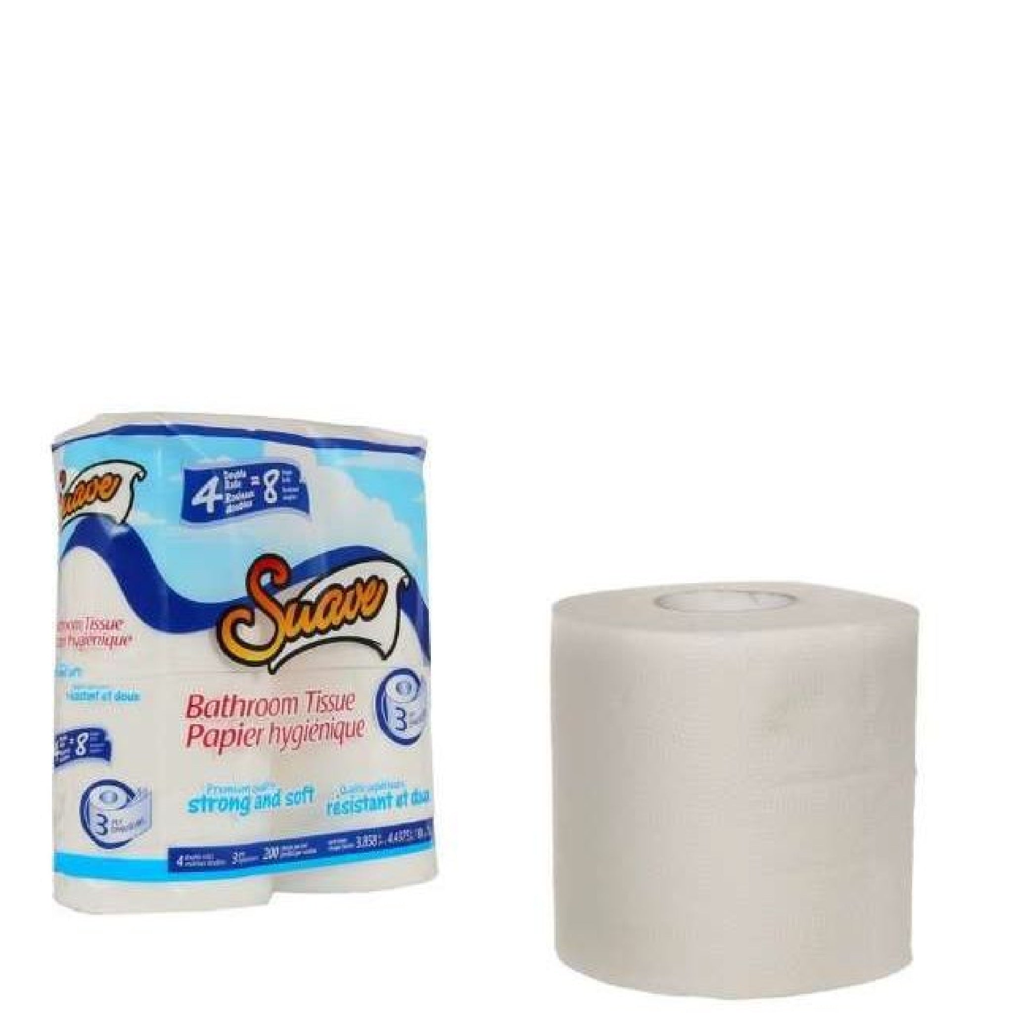 PHA-109: BATHROOM TISSUE / PAPIER HYGIÉNIQUE (198 FEUILLE/ROULEAUX)X24