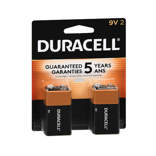 BAT-15: BATTERIES DURACELL 9V PK-2 / PILES DURACELL 9V PK-2