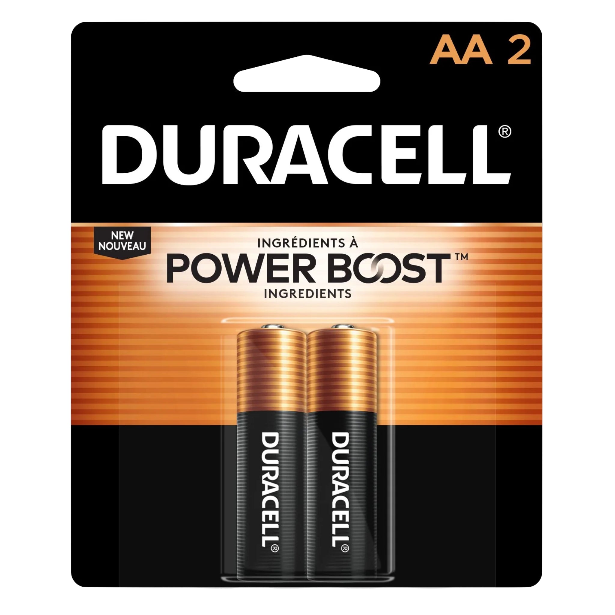 Piles Alcalines Duracell AA2 - 14/Caisse (SKU: BAT-15)