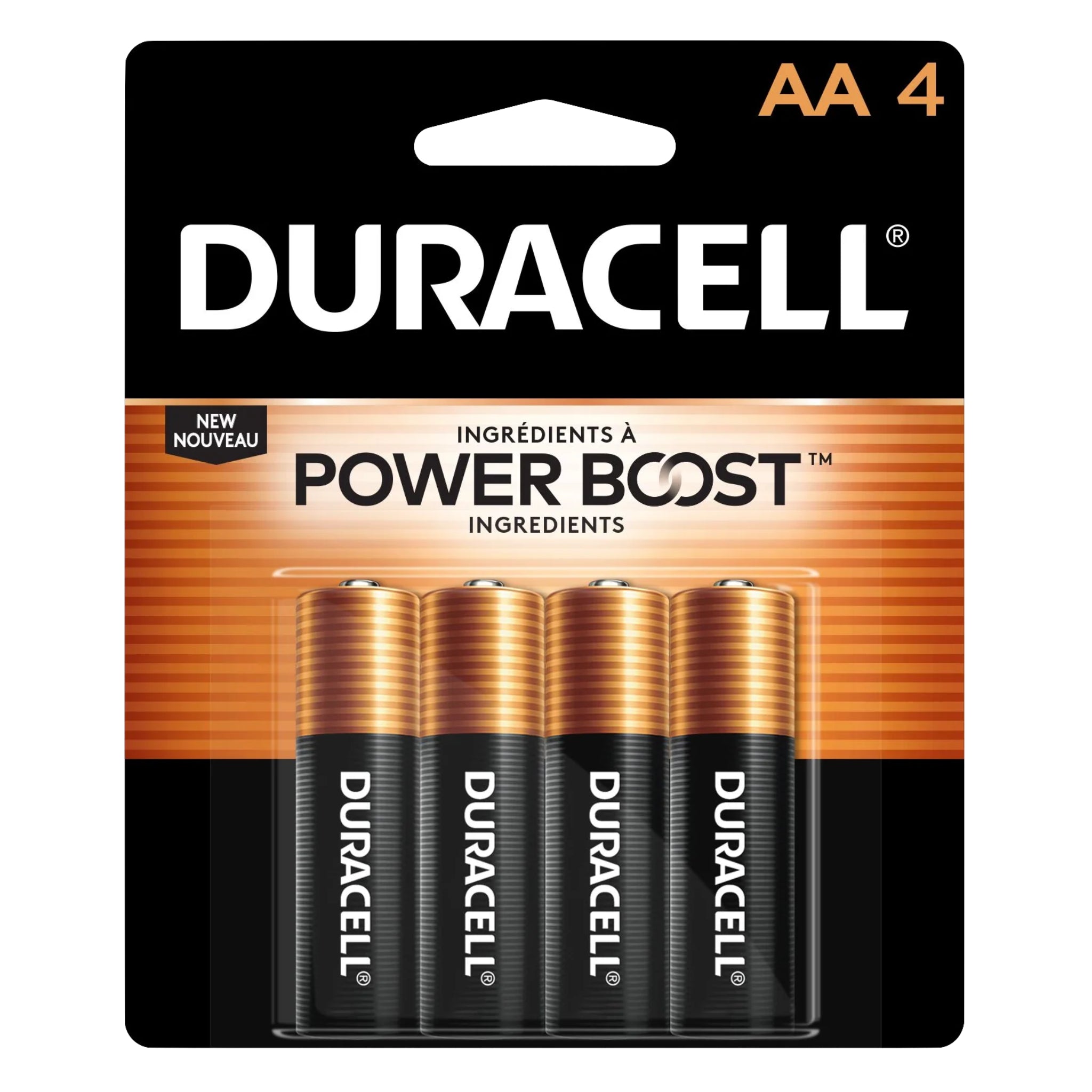 Piles Alcalines Duracell AA4 - 14/Caisse (SKU: BAT-16)