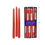 PAR-17: TAPERED RED CANDLES 10'' / BOUGIES ROUGES CONIQUES 10’’ (1X12)