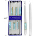 Bougies Blanches Coniques 10" - 12/Paquet (SKU : PAR-16)