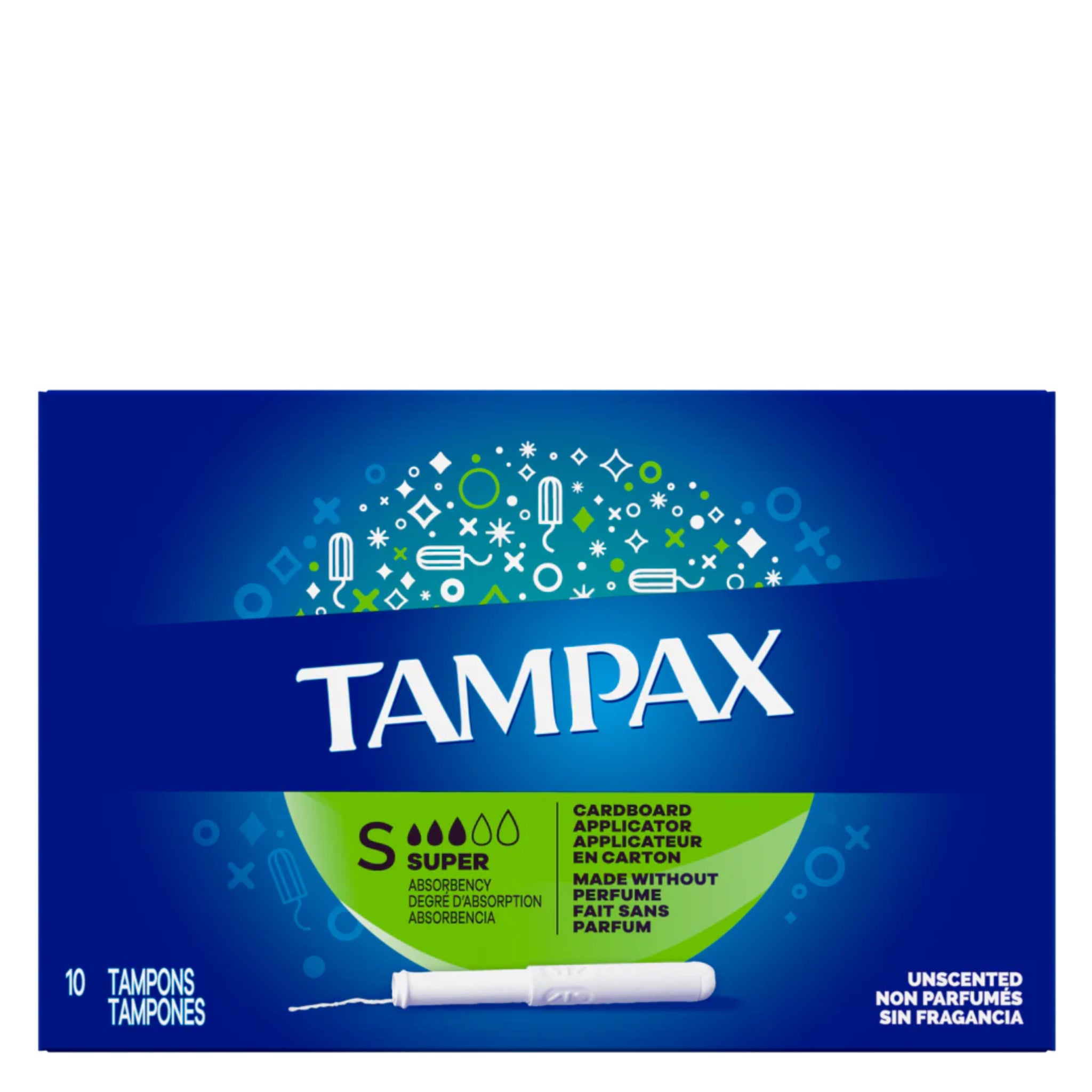 Tampax Super, boîte de 10 - 12/Caisse (SKU : PHA-73)