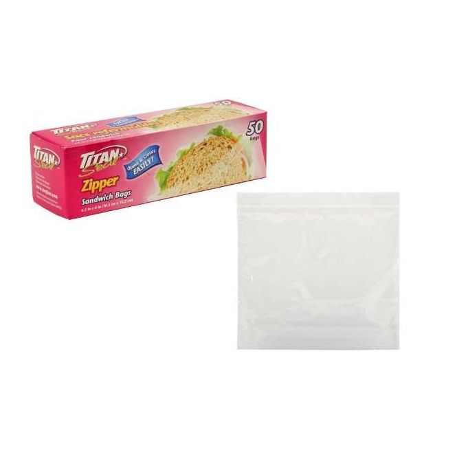 KIT-34: ZIPPER SANDWICH BAGS / SACS À SANDWICH AVEC FERMETURE ZIP (1X50)