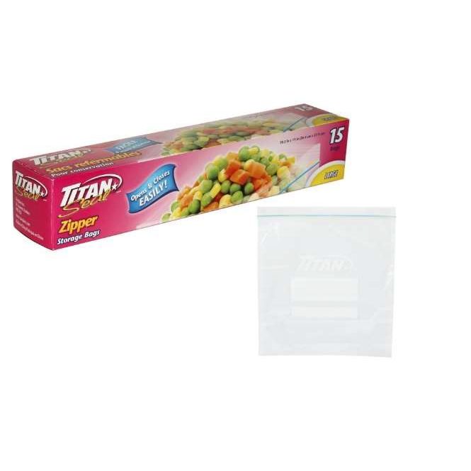 KIT-37: ZIPPER STORAGE BAGS LARGE /SACS DE RANGEMENT ZIP GRANDS (1X15)