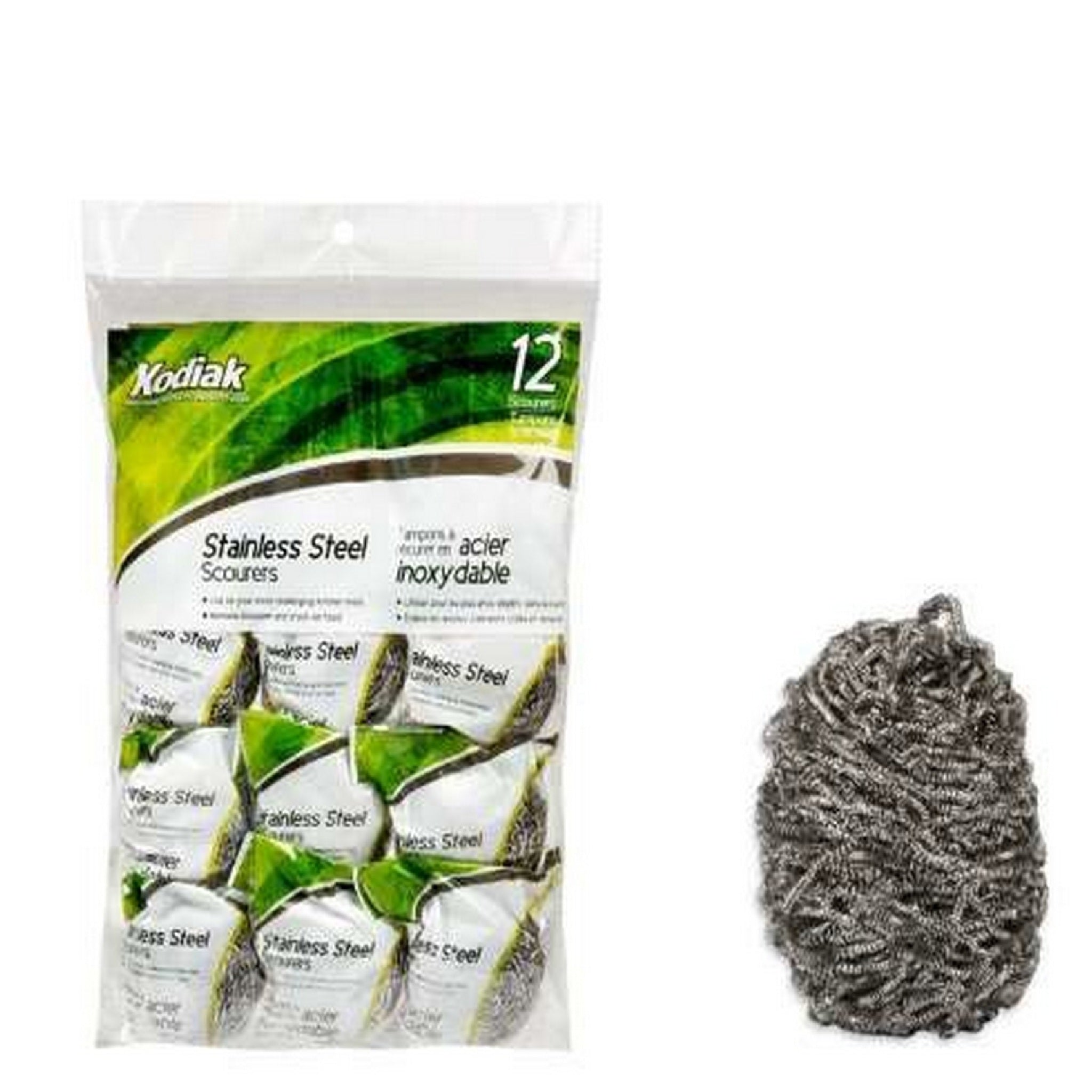 CLN-34: TOMPON A RECURER /TAMPON ACIER INOXYDABLE 60G PQT 1 (1X12)